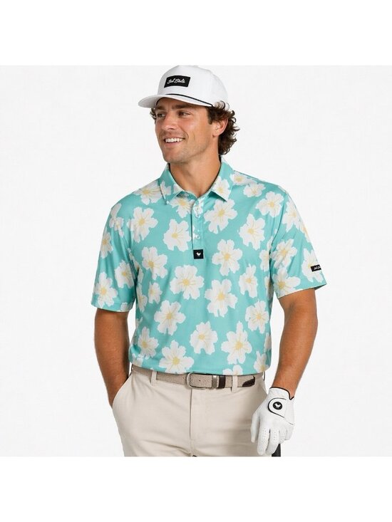 Bad Birdie Other - BAD BIRDIE superbloom floral performance golf polo shirt XL short sleeve